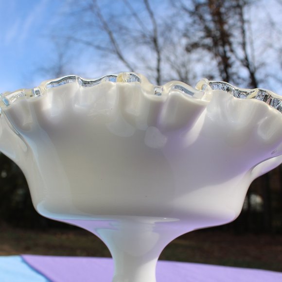Fenton Silver Crest Compote - Picture 3 of 4